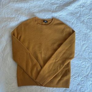 Uniqlo Mustard Crew Neck Sweater // 100% Wool